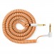 MyVolts Candycords Cable en espiral acodado recto de 6,35 mm, 100 cm, melocotón