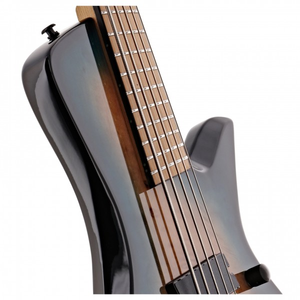 G4M 972 Fanned Fret 5-String Bass Guitar, Blue Burl Burst