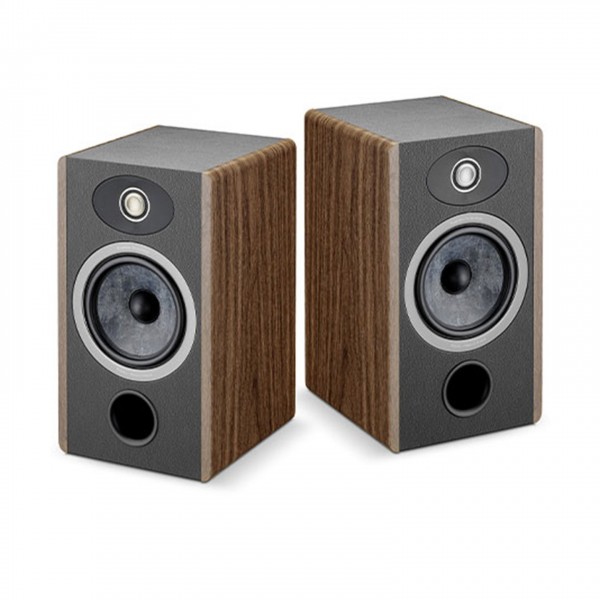 Focal Vestia N1 Bookshelf Speaker (Pair), Dark Wood Front View 3