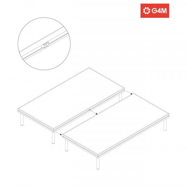 G4M Pro Stage 2m x 4m Stage, 60cm