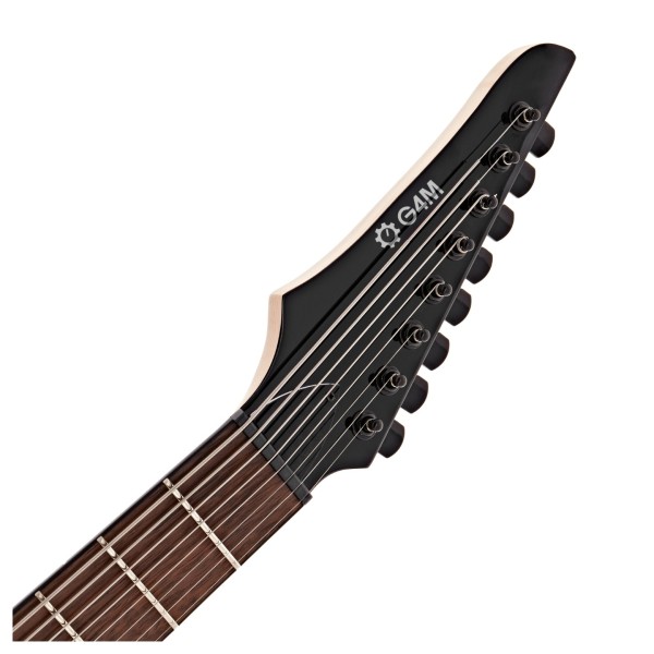 G4M 529 Electric Guitar, 8-String, Jet Black at Gear4music