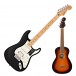 Fender Player Stratocaster HSS MN, Black with FREE Fender Ukulele