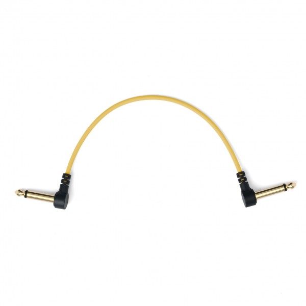 MyVolts Candycords Pedal 6.35mm Angled Cable - 10cm, Pineapple Yellow - Main