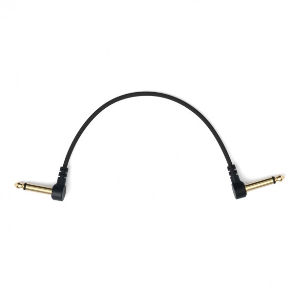 MyVolts Candycords Pedal 6.35mm Angled Cable - 10cm, Liquorice Black  - Main