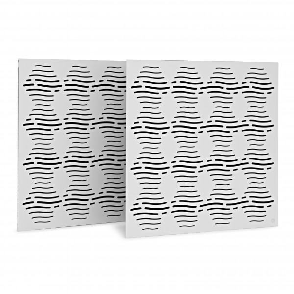 G4M Acoustics Waves 60 x 42cm Corner Panel, White, Pair