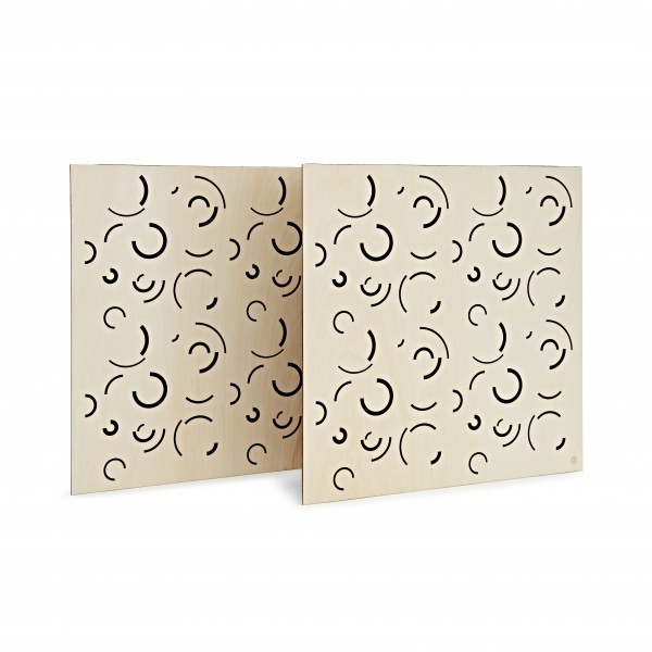 G4M Acoustics Curves 60 x 42cm Corner Panel, Poplar, Pair