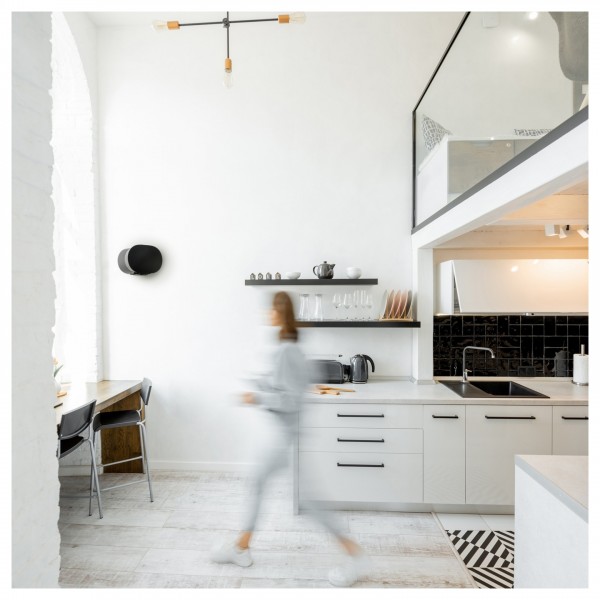 Mountson Wall Mount for Sonos Era 300, Black Kitchen Installation