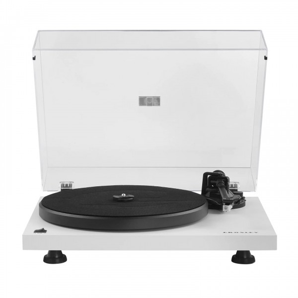 Crosley C6C Turntable, White - Front Open