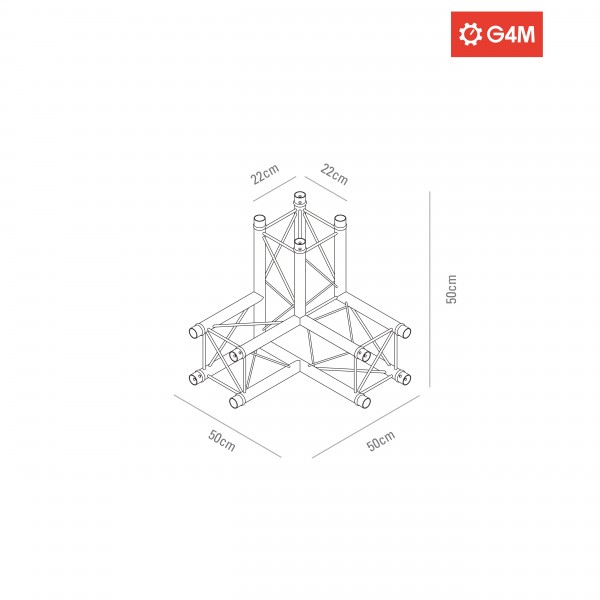 G4M Truss 3-Way Connector