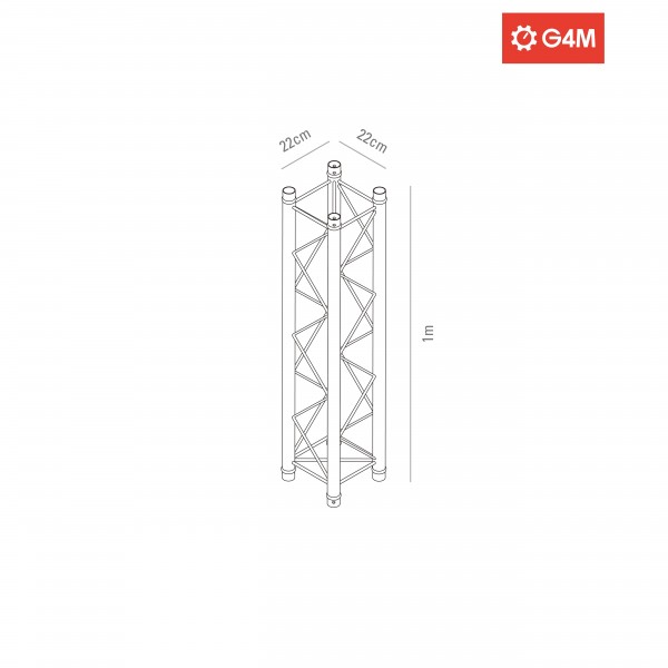 G4M Truss Straight 1m