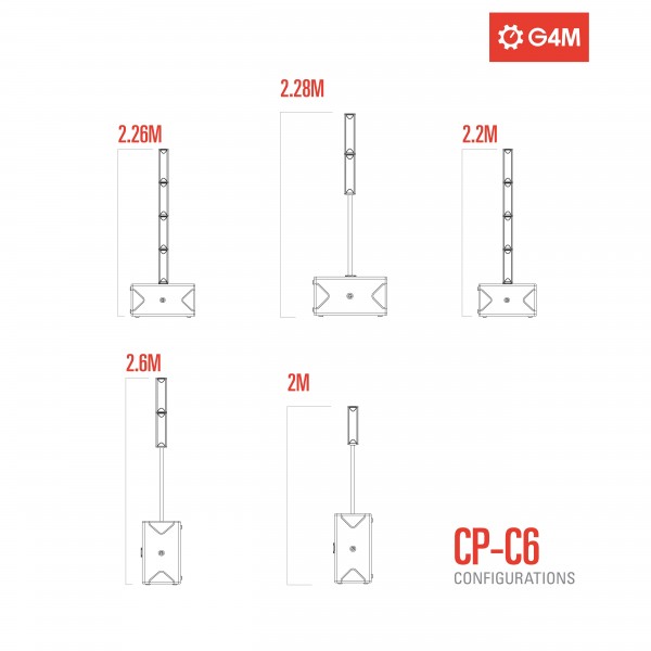 G4M Half Column for Modular Column PA System