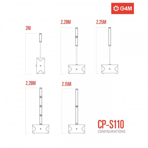 G4M 1x10" Subwoofer for Modular Column PA System
