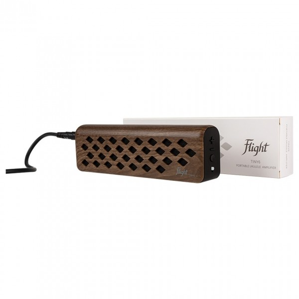 Flight Tiny6 2x3W Portable Ukulele Amp, Walnut - Pack