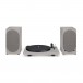 Triangle AIO Twin Bookshelf Speakers Turntable Linen Grey