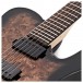 SubZero Paradigm Electric Guitar, Black Burl Burst