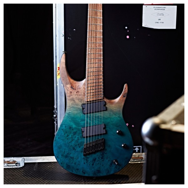 G4M 529 Pro Fanned Fret 7-String Electric Guitar, Ocean Fade at