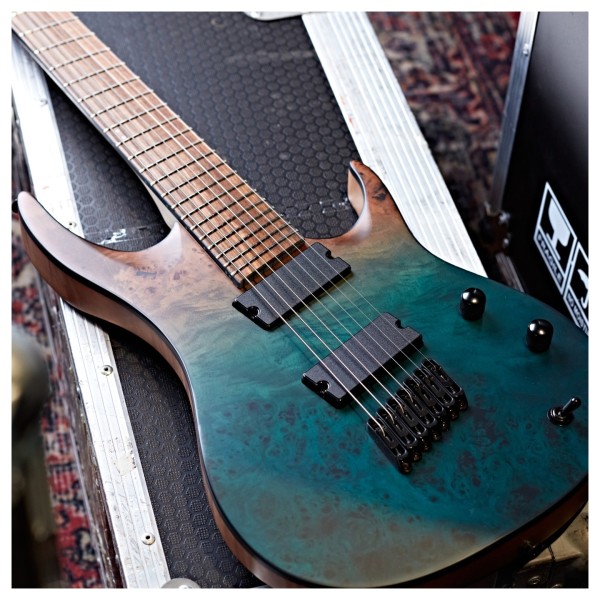 G4M 529 Pro Fanned Fret 7-String Electric Guitar, Ocean Fade
