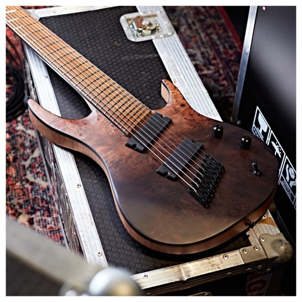 G4M 529 Pro Fanned Fret 8-String Electric Guitar, Grey Tide Fade