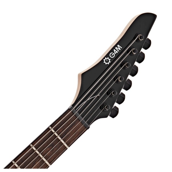 G4M 734 Pro Baritone Electric Guitar, Black Burl Burst at Gear4music