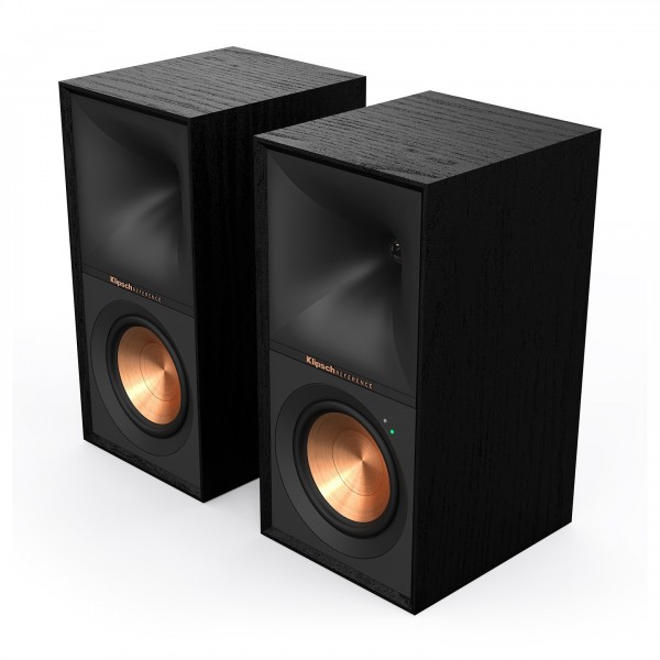 Klipsch R-50PM Reference Powered  Bookshelf Speakers (Pair), Black - angled