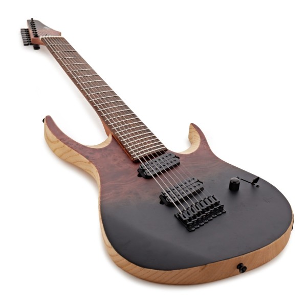 G4M 529 Pro Fanned Fret 8-String Electric Guitar, Grey Tide Fade