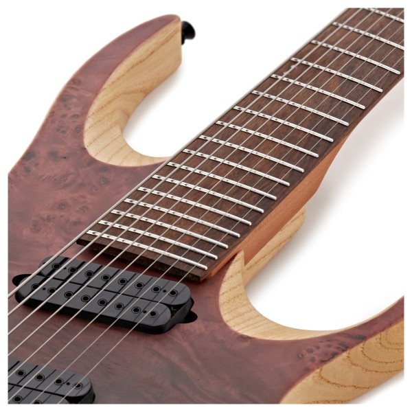 G4M 529 Pro Fanned Fret 8-String Electric Guitar, Grey Tide Fade