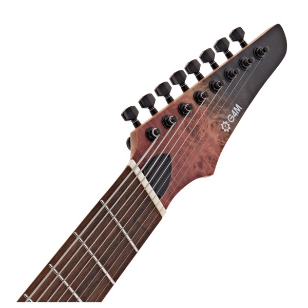 G4M 529 Pro Fanned Fret 8-String Electric Guitar, Grey Tide Fade