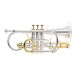 Cornet Silver plated with Gold plated parts by Gear4music