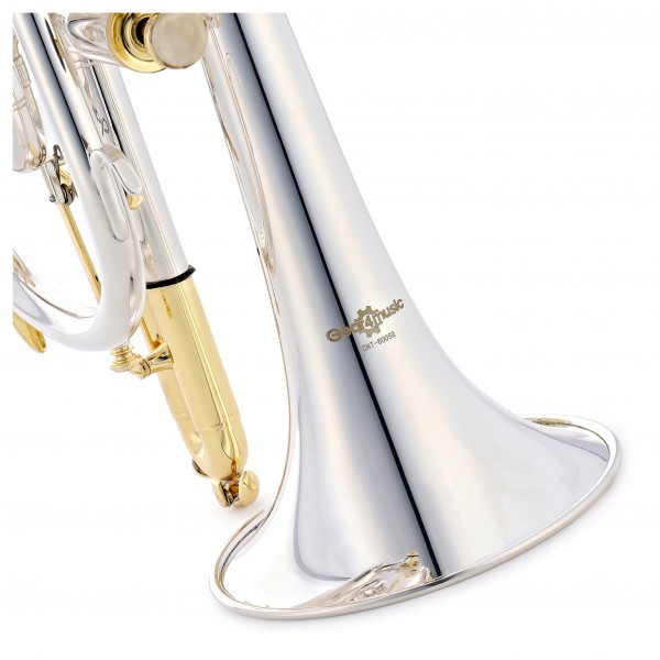 Cornet Silver plated with Gold plated parts by Gear4music