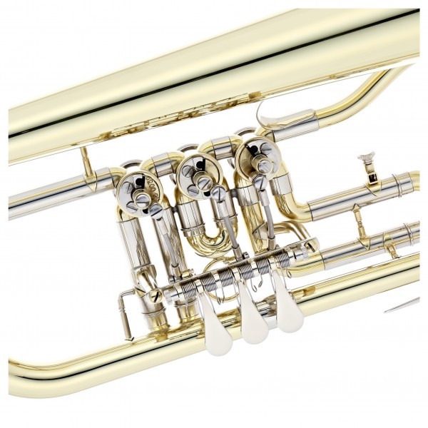 Rotary Valve Bb Student Flugel Horn by Gear4music, Gold