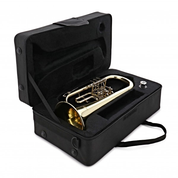 Rotary Valve Bb Student Flugel Horn by Gear4music, Gold