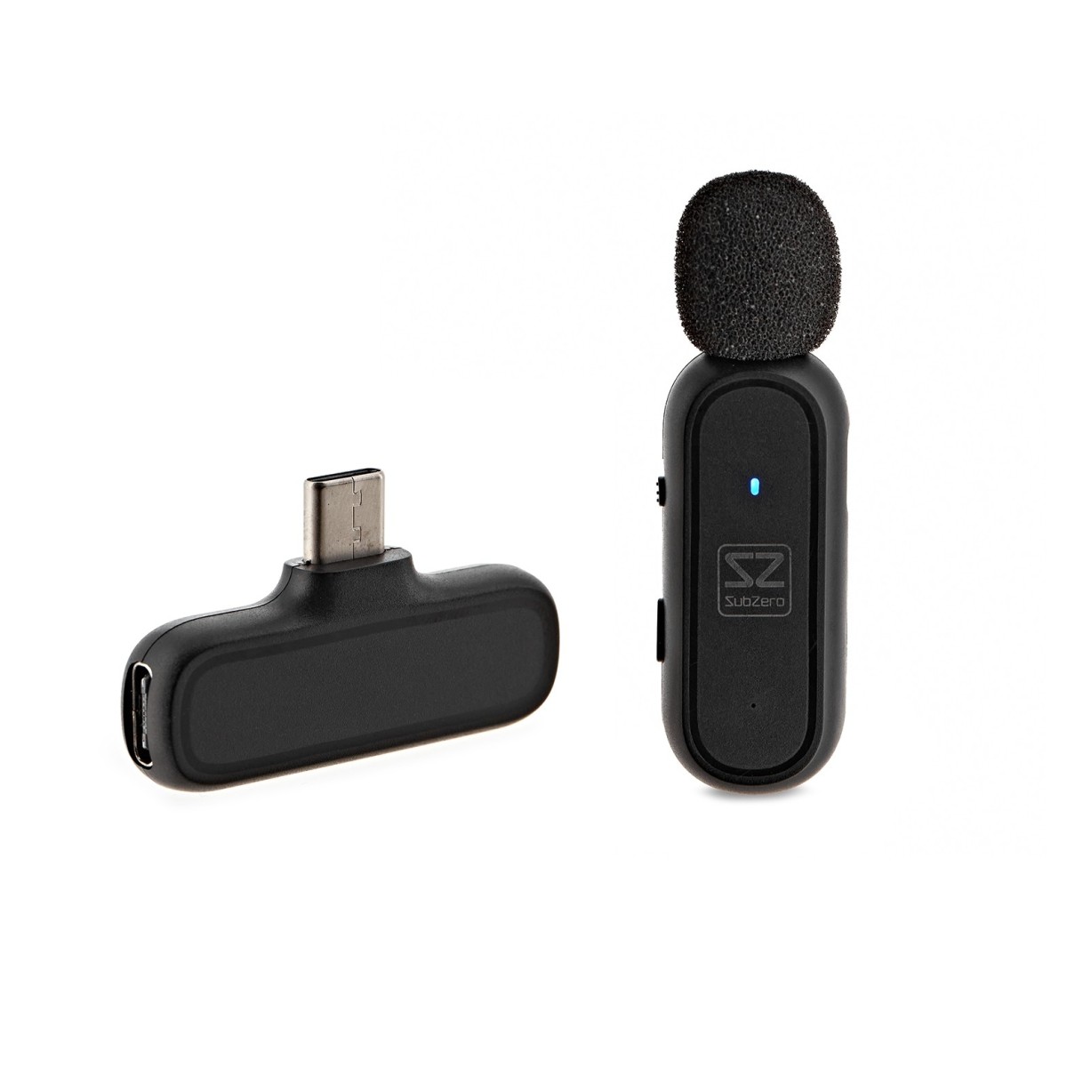 Click to view product details and reviews for Subzero Wireless Lavalier Mic With Usb C And Lightning Connections.