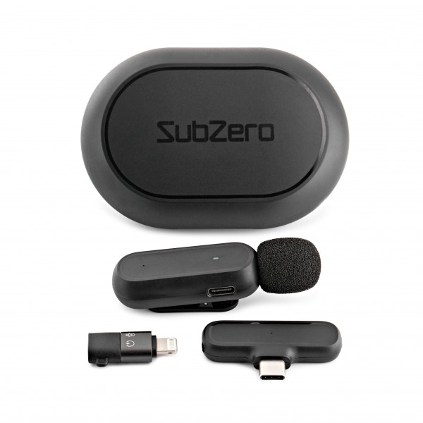 SubZero Wireless Lavalier Mic with USB-C and Lightning Connections