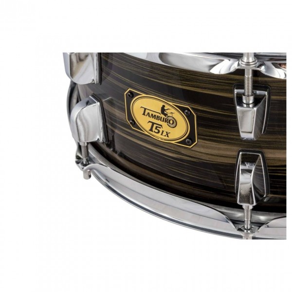 Tamburo T5LX 14 x 5.5'' Snare Drum, Wood Grain Black - Logo