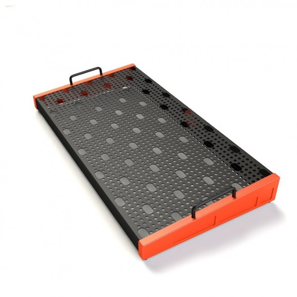 Temple Audio DUO 24 Pedalboard, Temple Red side 