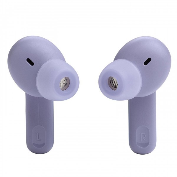 JBL Tune Beam True Wireless Noise Cancelling Earbuds, Purple Front View