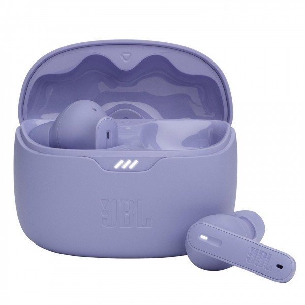 JBL Tune Beam True Wireless Noise Cancelling Earbuds, Purple Case View