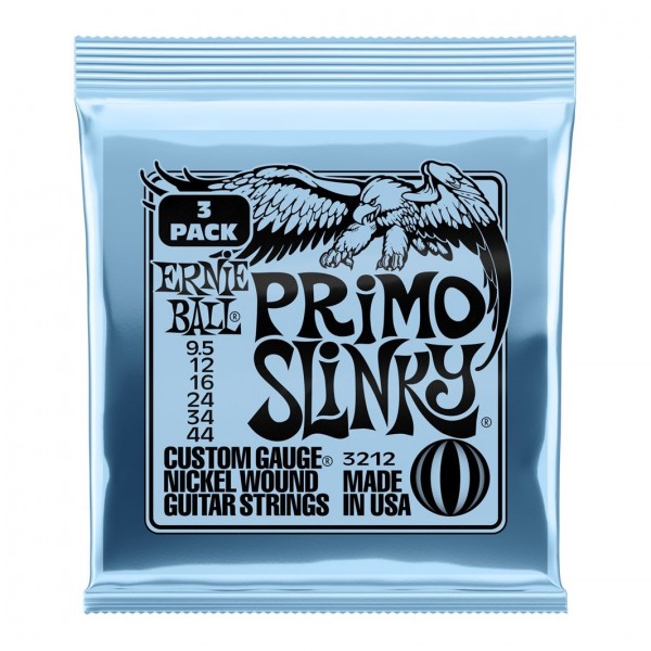 Ernie Ball Primo Slinky, 9.5-44 (3 Set Pack)