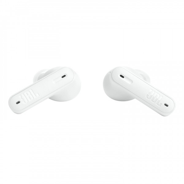 JBL Tune Beam True Wireless Noise Cancelling Earbuds, White Back View