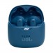 JBL Tune Flex True Wireless Noise Cancelling Earbuds, Blue Case Front View 2