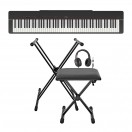 Yamaha P225 Digitalpiano-Paket mit X-St&auml;nder, schwarz