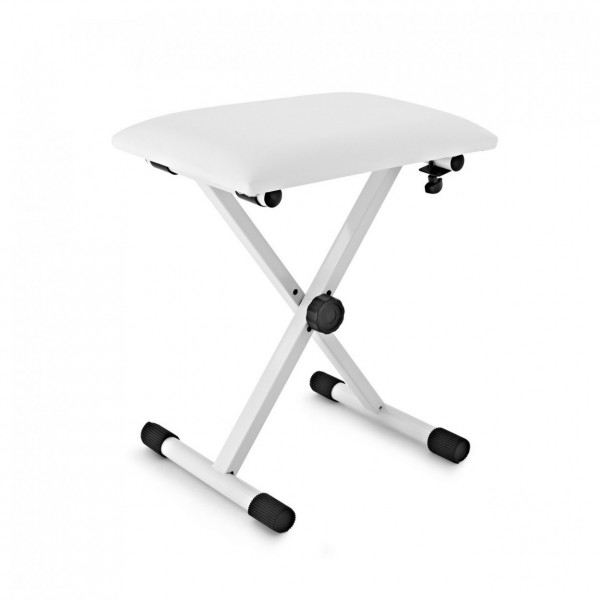 Adjustable Keyboard / Piano Bench by Gear4music, White