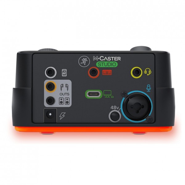 M.Caster Studio Desktop Live Streaming Mixer in Black - Connectors