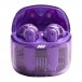 JBL Tune Flex Ghost Edition Noise Cancelling Earbuds, Purple Case Front View