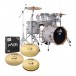 Tamburo T5 Series 22'' 5pc Drum Kit w/Paiste, Silver Sparkle