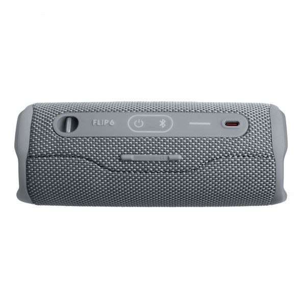 JBL Flip 6 Portable Bluetooth Speaker, Grey - rear