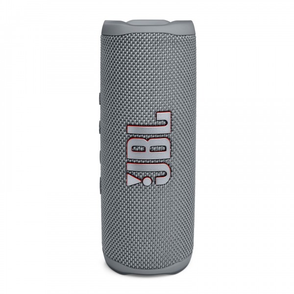 JBL Flip 6 Portable Bluetooth Speaker, Grey - standing