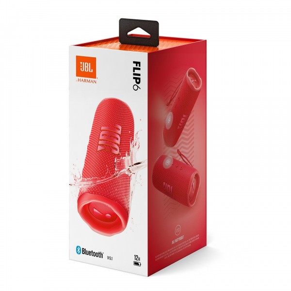 JBL Flip 6 Portable Bluetooth Speaker, Red at AV.com