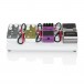 Gator GPB-LAK-WH Small Pedal Board with Carry Bag, White - Front, with Pedals