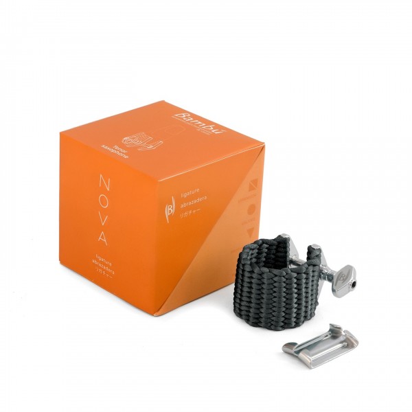 Bambu Nova Ligature for Tenor Saxophone, Black at Gear4music